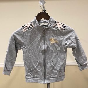 Plaid Grey Zip Up Sweater